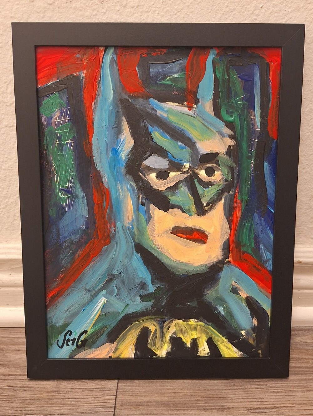 Batman Acrylic Painting 11x14 Print